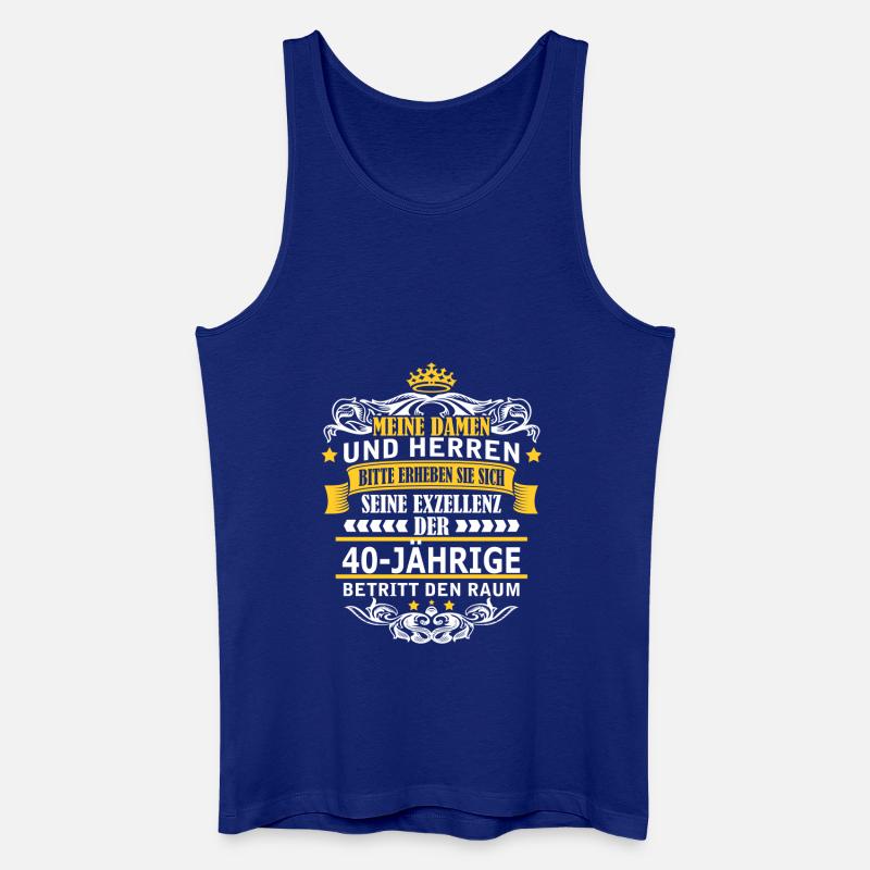 40-JÄHRIGE - Männer Bio Tank Top - Königsblau