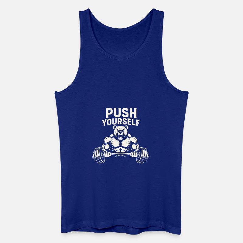 Push Yourself Bear - Männer Bio Tank Top - Königsblau