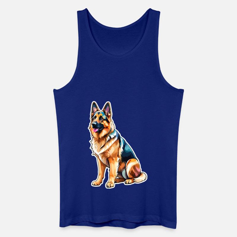 Deutscher Schäferhund Wasserfarben - Männer Bio Tank Top - Königsblau
