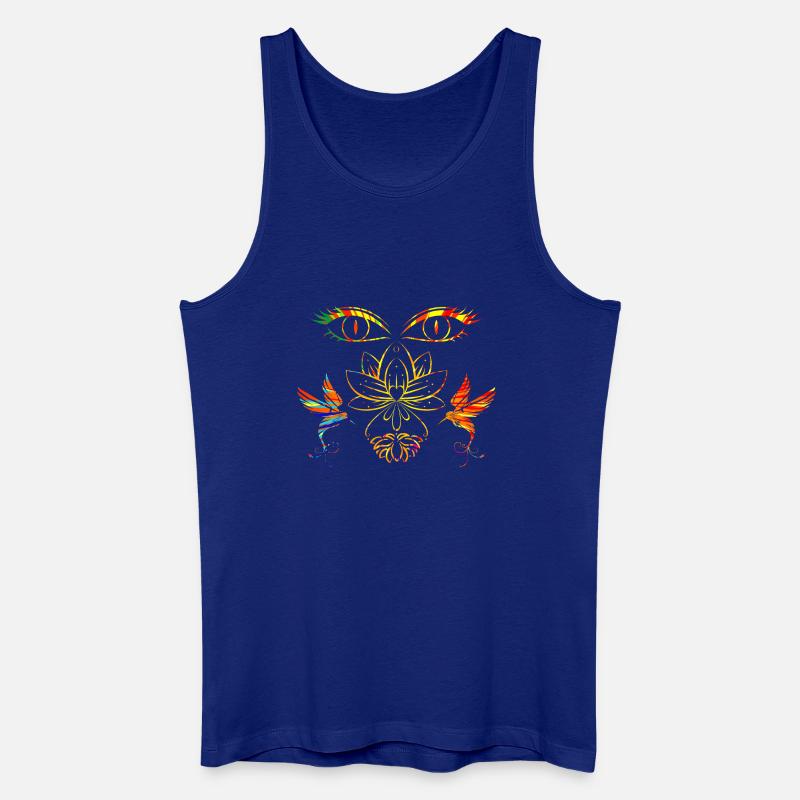 Zen-Gesicht - Männer Bio Tank Top - Königsblau
