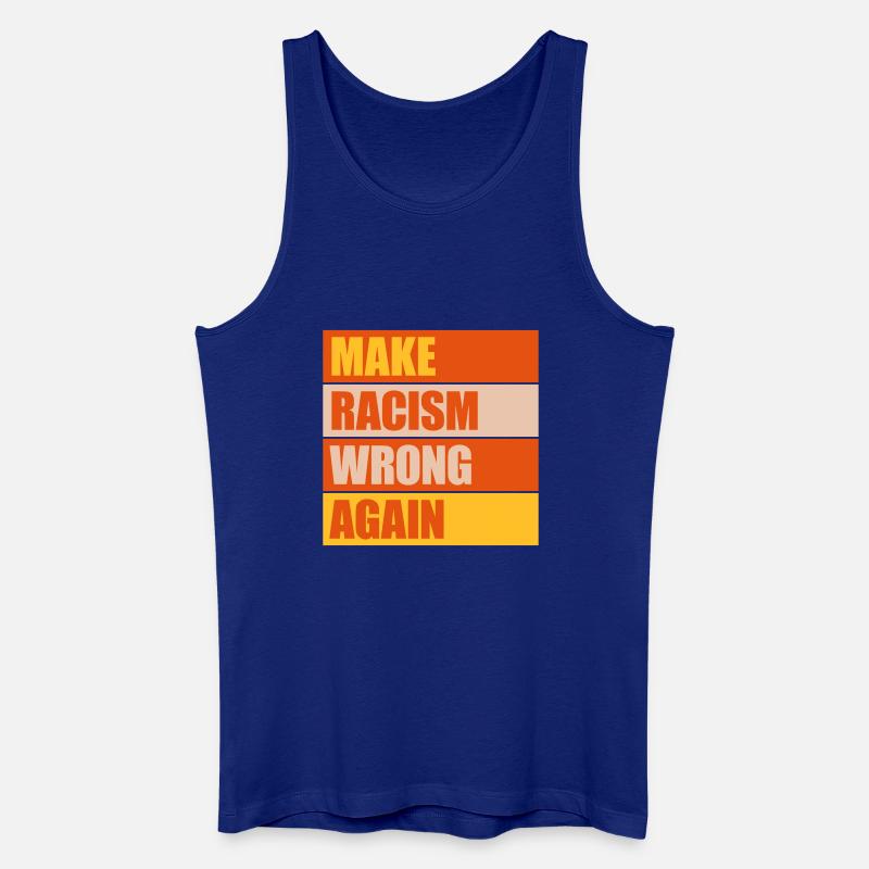 make racism wrong again - Männer Bio Tank Top - Königsblau
