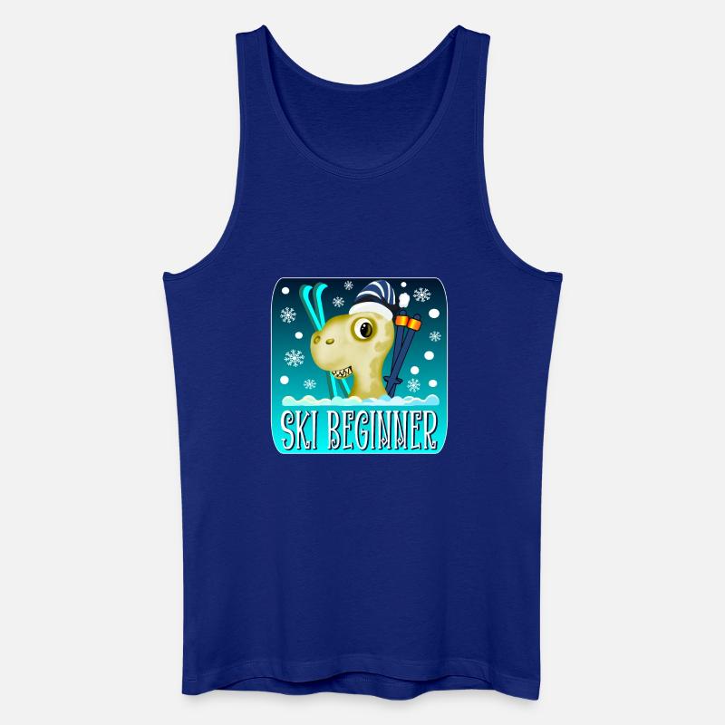 SKI BEGINNER - WINTER DINOSAURIER - Männer Bio Tank Top - Königsblau