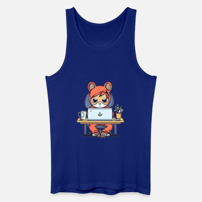 Grumpy Coder in Hoodie - Men’s Organic Tank Top - royal blue