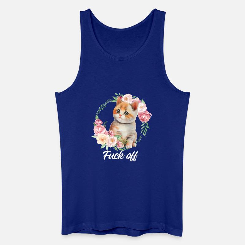 Süßes genervtes Kätzchen - Männer Bio Tank Top - Königsblau