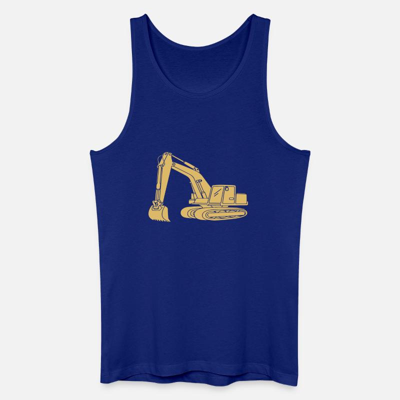 Baggerfahrer Silhouette - Baugeräteführer - Männer Bio Tank Top - Königsblau