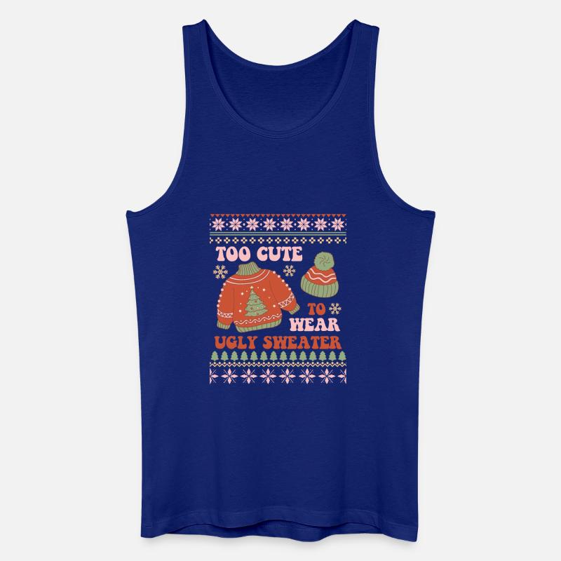 Hässlicher Weihnachtspullover - Männer Bio Tank Top - Königsblau