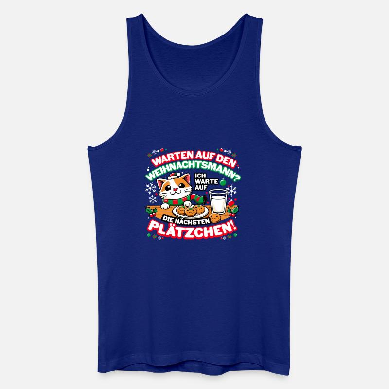 Ich warte auf die nächsten Plätzchen - Männer Bio Tank Top - Königsblau