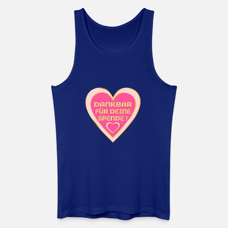 SPENDERIN DANKBARKEIT - SPENDE HERZ - Männer Bio Tank Top - Königsblau