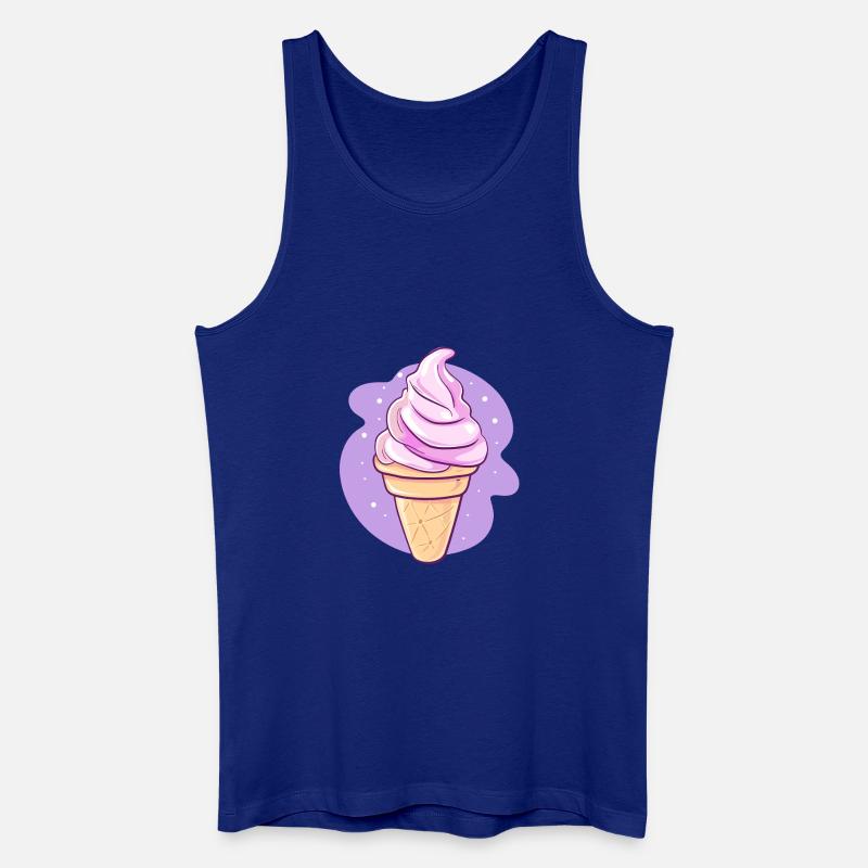 Pinkes Softeis - Männer Bio Tank Top - Königsblau