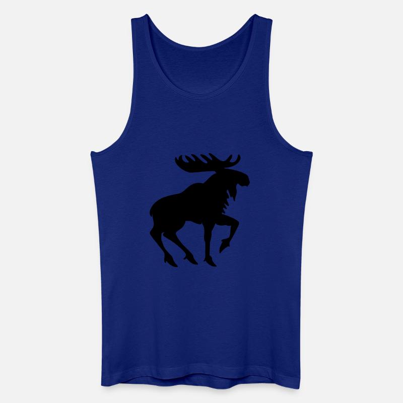 Heraldischer Elch – Emblem im Schattenstil - Männer Bio Tank Top - Königsblau