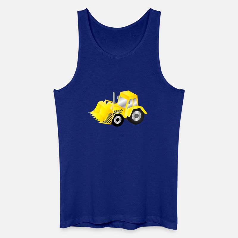 Strahlend gelber Bagger mit Power - Männer Bio Tank Top - Königsblau