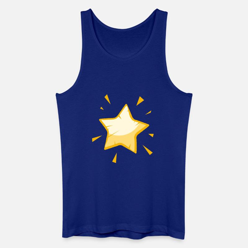 Étoile de dessin animé brillante - Conception dorée joyeuse - Débardeur bio Homme - bleu roi