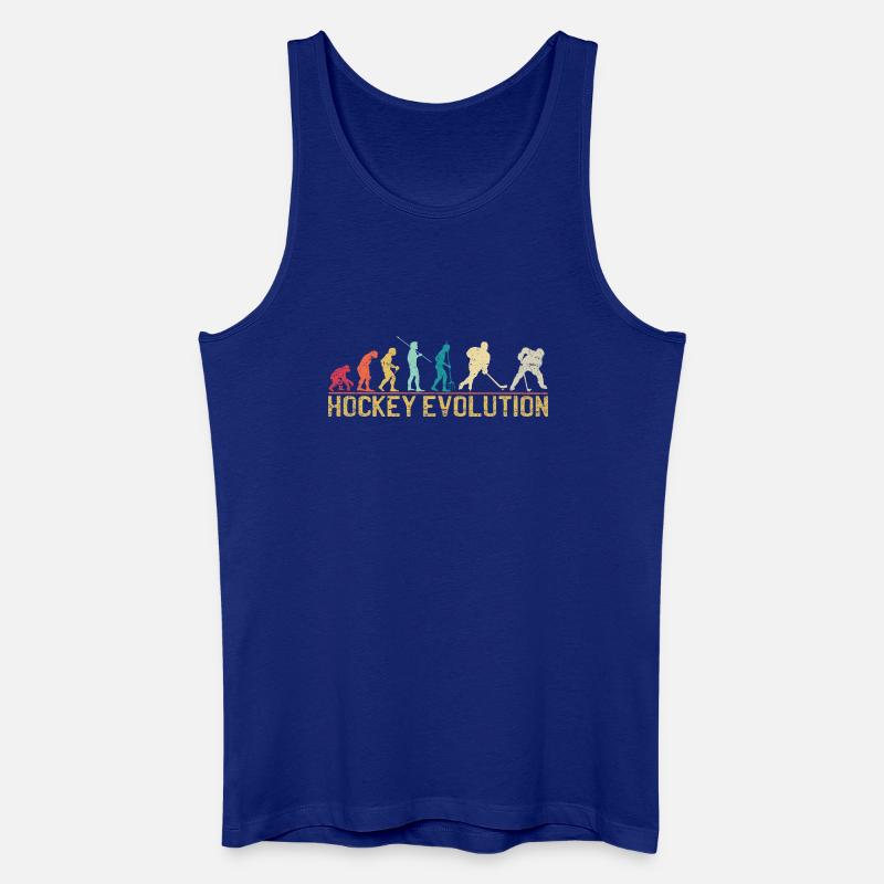 Conception de la silhouette Hockey Evolution - Débardeur bio Homme - bleu roi
