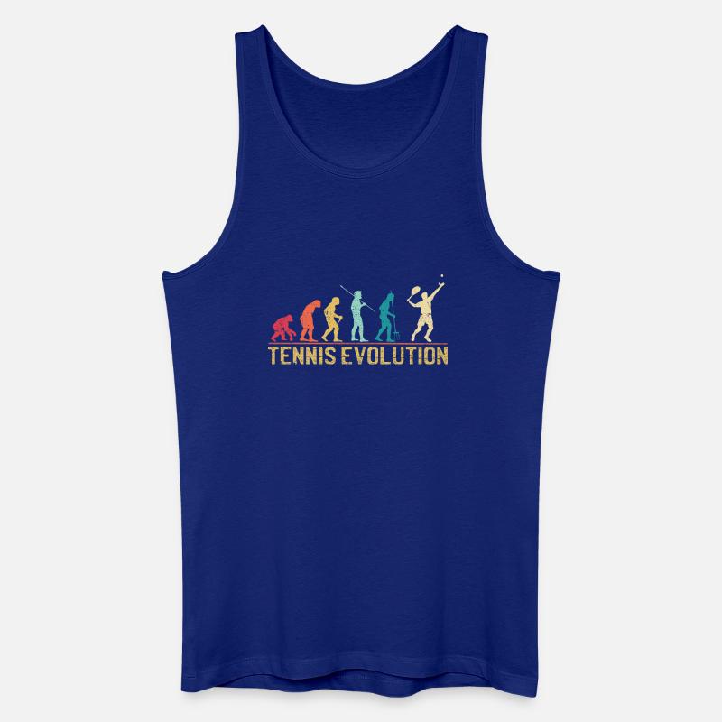 Tennis Evolution Evolution Grafikdesign - Männer Bio Tank Top - Königsblau
