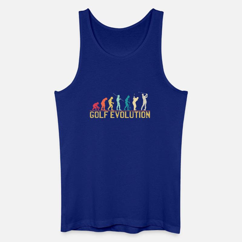 Golf Evolution Silhouette Design - Männer Bio Tank Top - Königsblau