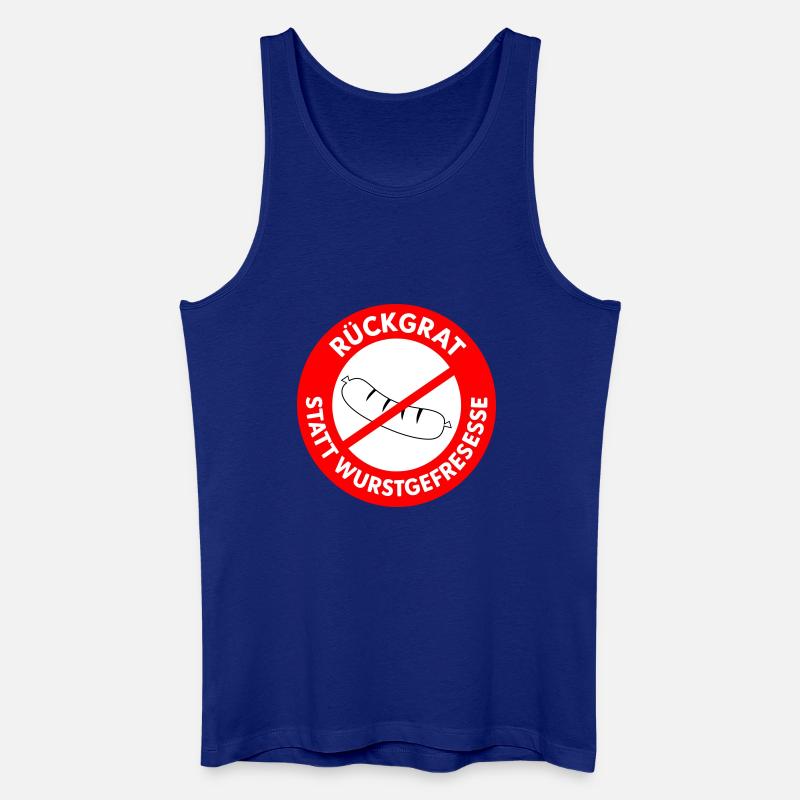 Rückgrat statt Wurstgefresse! WUNSCHFARBEN Wurst2 - Männer Bio Tank Top - Königsblau