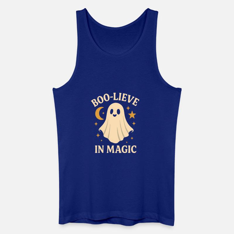 Boo-Lieve in Magic Ghost Tee - Männer Bio Tank Top - Königsblau