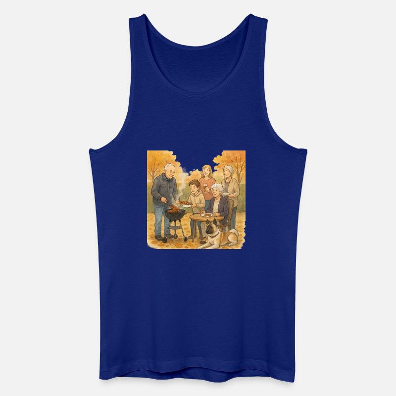 Grill im Herbst - Männer Bio Tank Top - Königsblau
