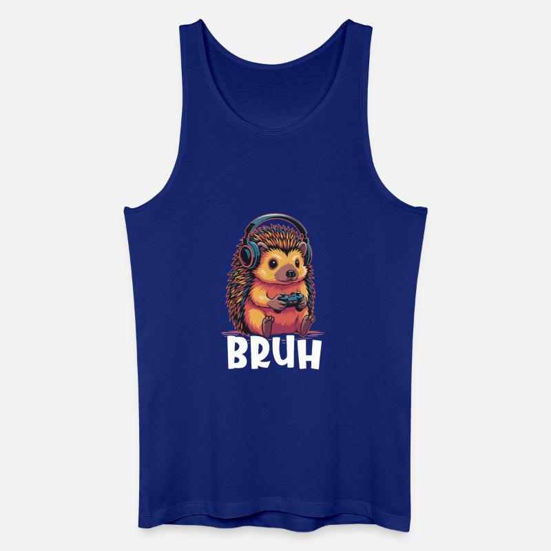 Gamer Igel mit Kopfhörern - Männer Bio Tank Top - Königsblau