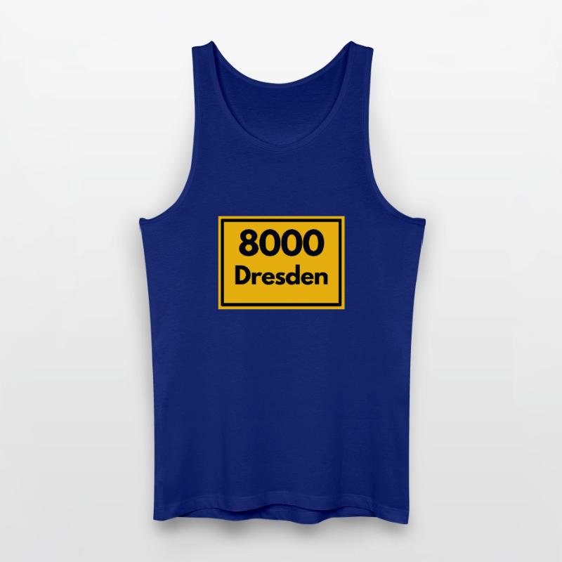 OLD POSTCODE POSTCODE RETRO 8000 DRESDEN ELBE Men’s Organic Tank Top