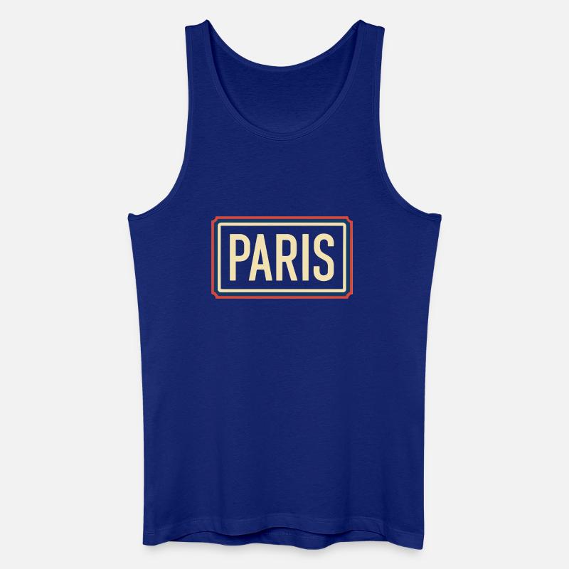 Pariser Retro-Abzeichen-Emblem - Männer Bio Tank Top - Königsblau