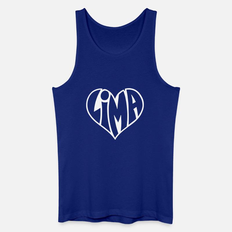 Lima Herz Typo - Männer Bio Tank Top - Königsblau
