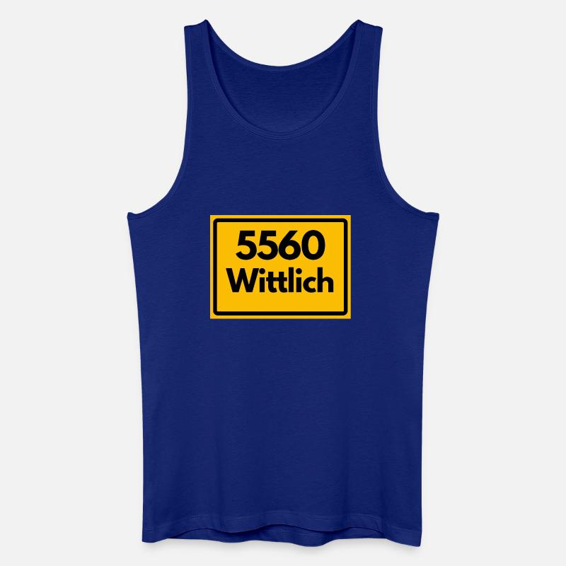 OLD POSTCODE POSTCODE RETRO 5560 WITTLICH - Men’s Organic Tank Top - royal blue