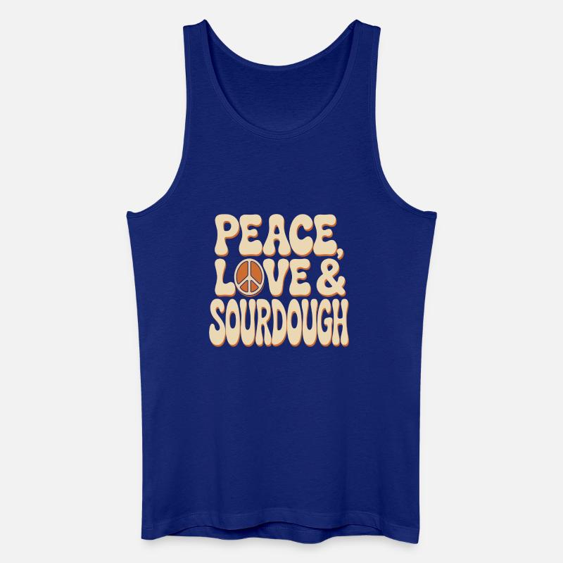 Friedensliebe Sauerteig - Männer Bio Tank Top - Königsblau