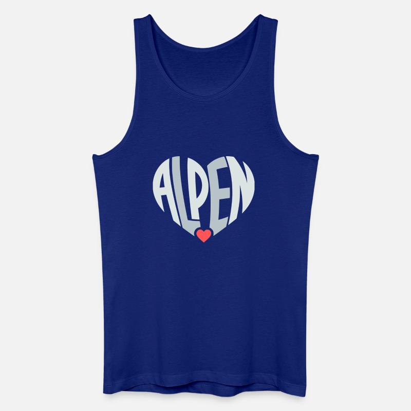 Alpen Herz Typografie - Männer Bio Tank Top - Königsblau