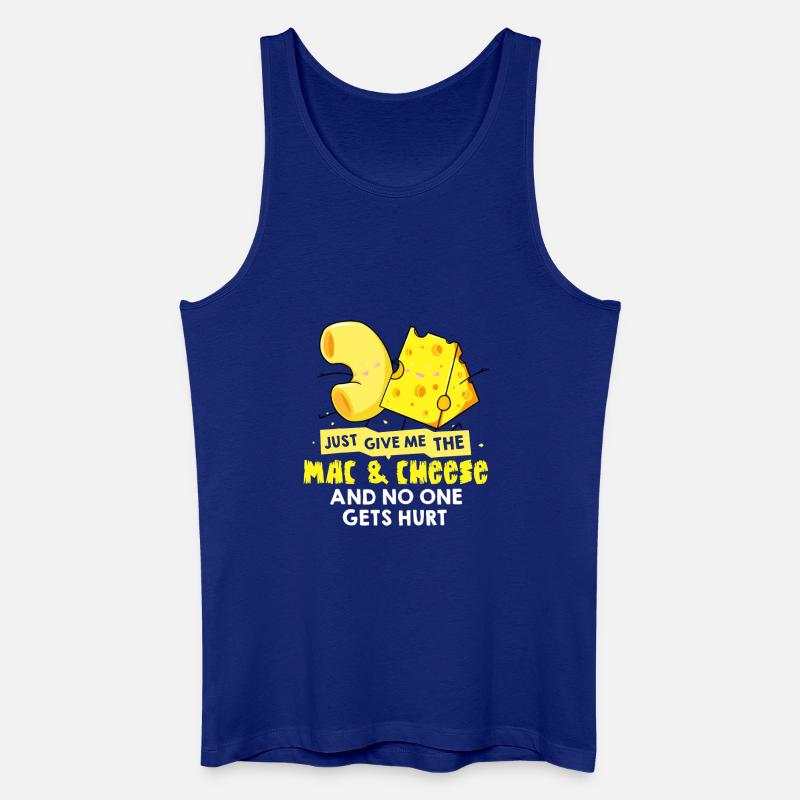 Mac & Cheese Meme Tee - Männer Bio Tank Top - Königsblau