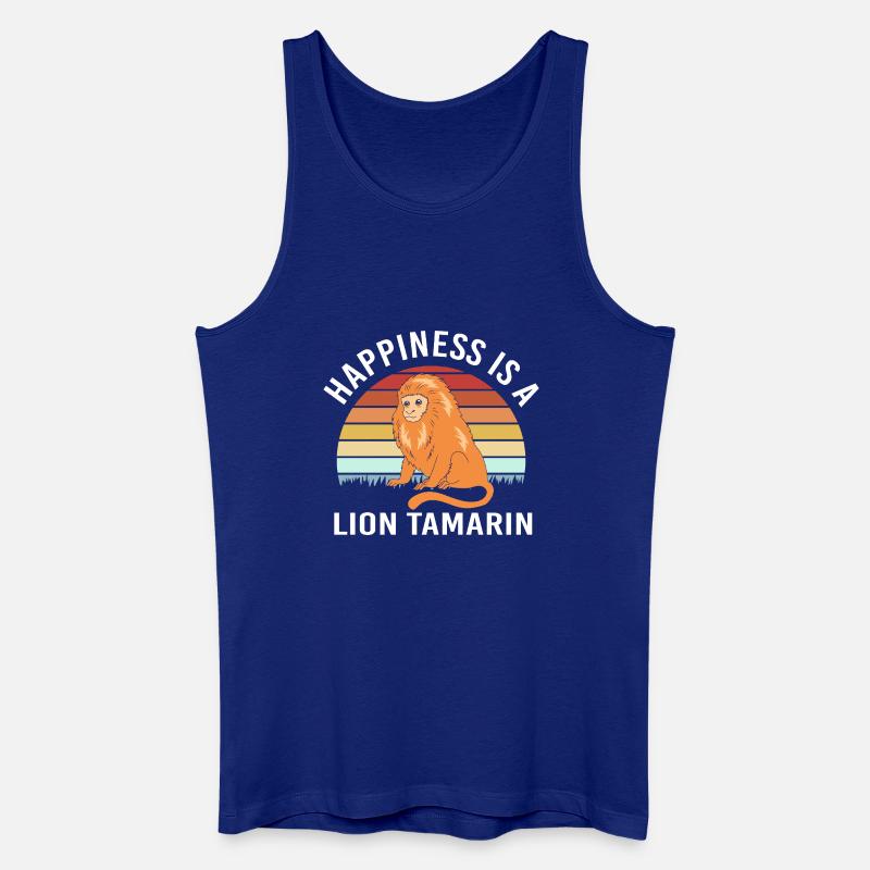 Tamarin Affe - Männer Bio Tank Top - Königsblau
