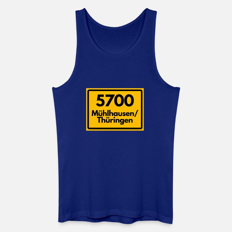 OLD POSTCODE 5700 MÜHLHAUSEN THURINGIA - Men’s Organic Tank Top - royal blue