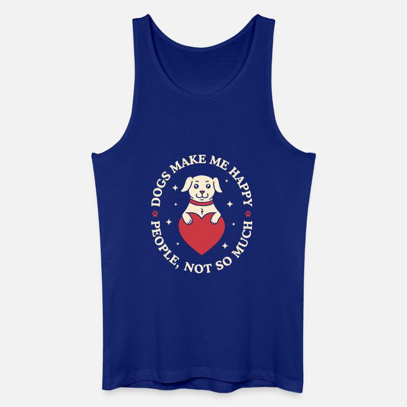 Hunde machen mich glücklich - Männer Bio Tank Top - Königsblau