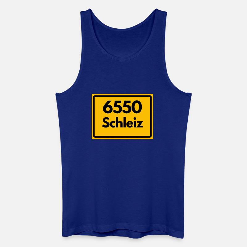 Alte Postleitzahl 6550 Schleiz, Thüringen, PLZ - Männer Bio Tank Top - Königsblau
