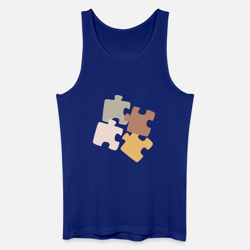 Puzzle Patchwork Vielfalt - Männer Bio Tank Top - Königsblau
