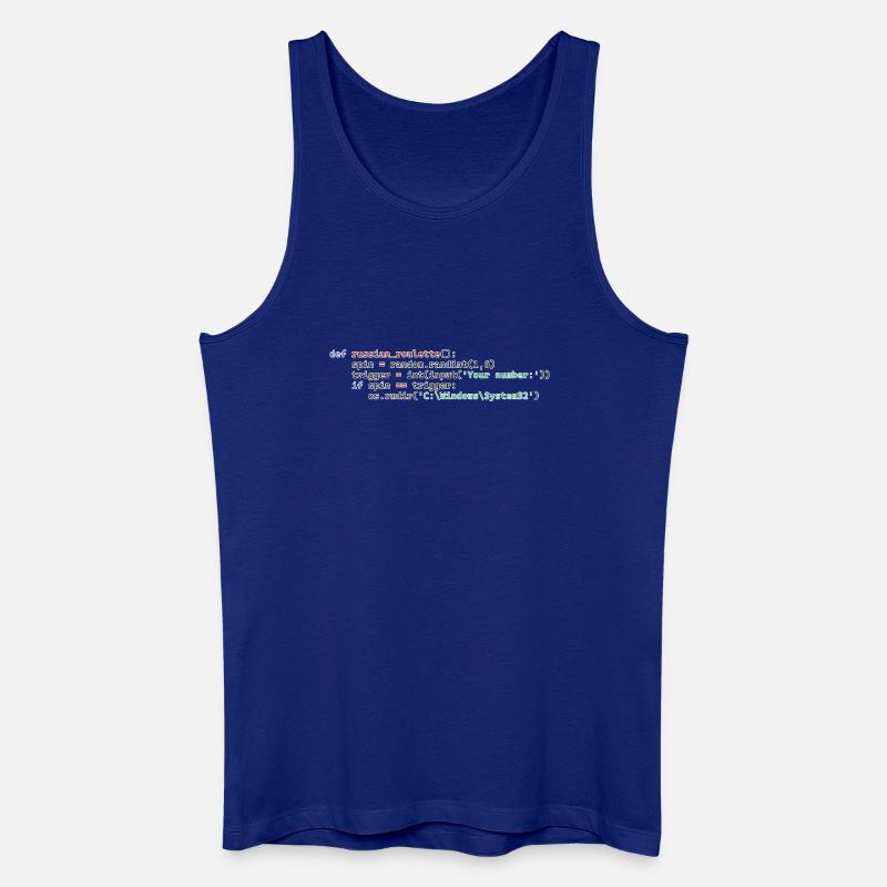 Python Russian Roulette - Men’s Organic Tank Top - royal blue