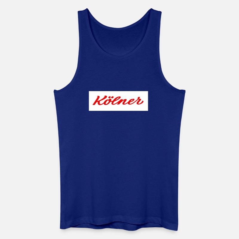Kölner Roter Script-Logo Print - Männer Bio Tank Top - Königsblau
