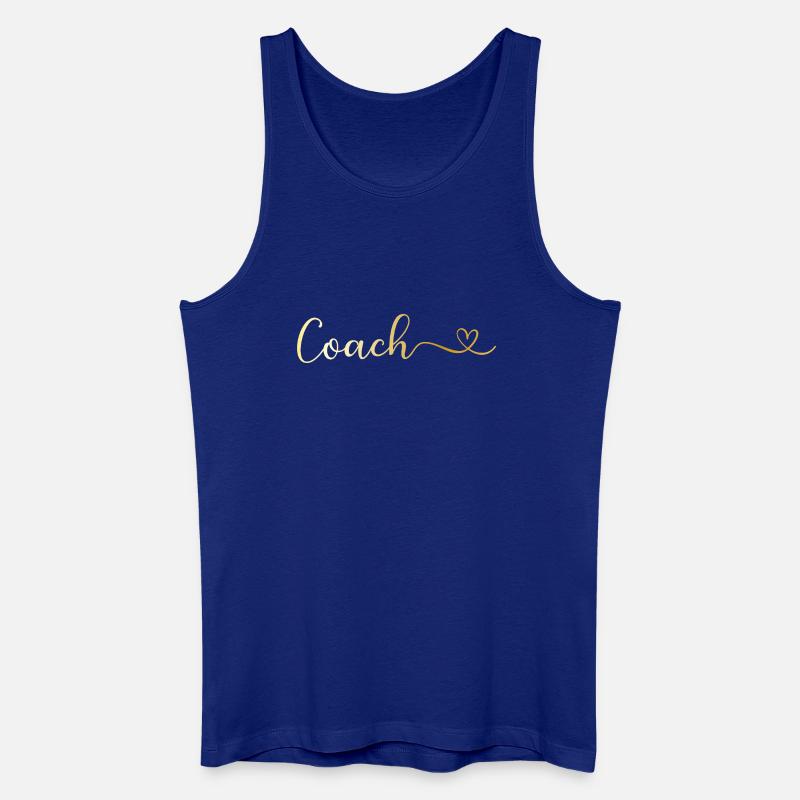 Coach - Männer Bio Tank Top - Königsblau