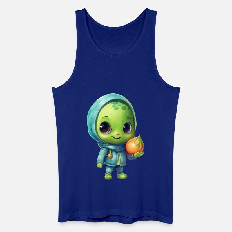 Blau-Pinker Alien Skateboarder: Kosmische Tricks - Männer Bio Tank Top - Königsblau