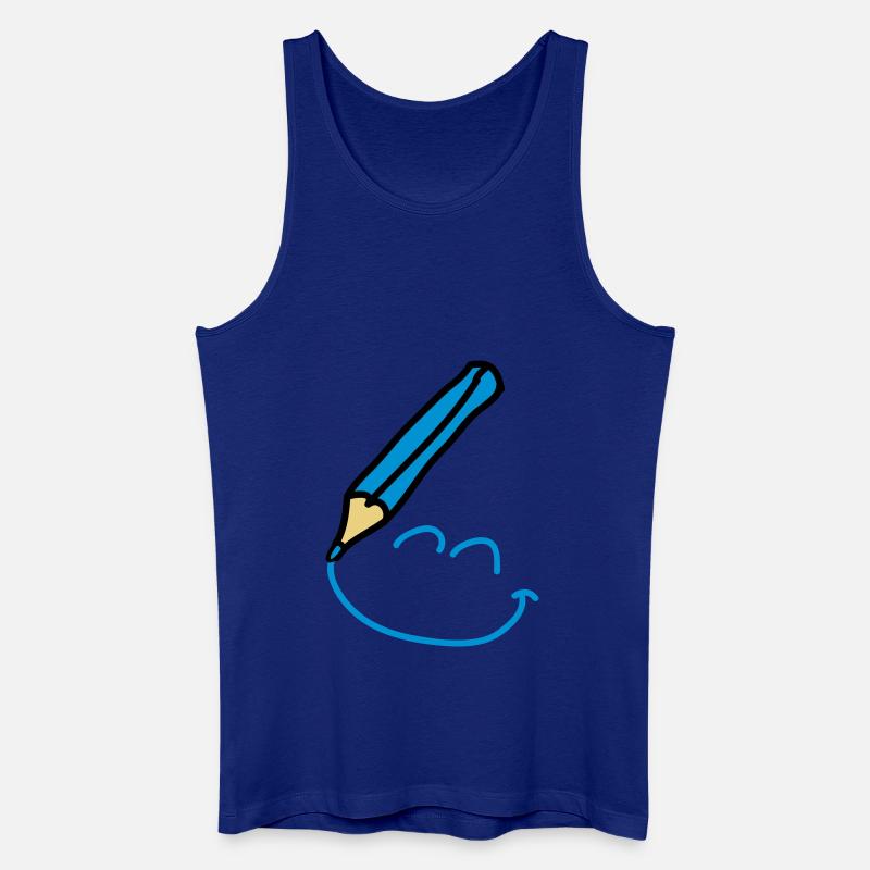 doodle_smiley_3c - Männer Bio Tank Top - Königsblau