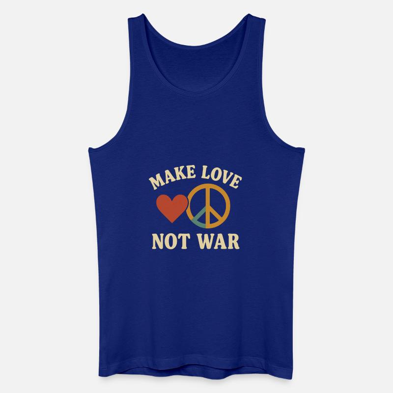 Make Love Not War - Männer Bio Tank Top - Königsblau