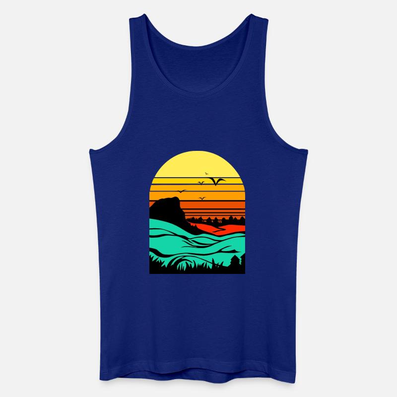 Abendrot - Männer Bio Tank Top - Königsblau