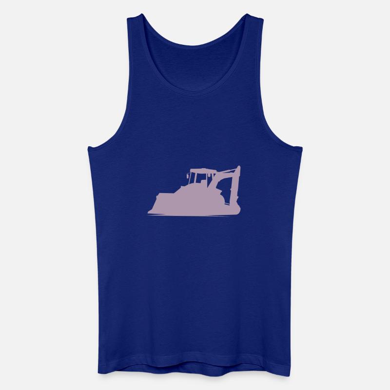 Baggerfahrer und Baugeräteführer Silhouette – - Männer Bio Tank Top - Königsblau