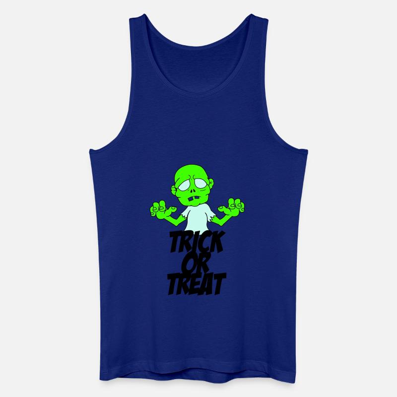 zombie trick or treat - Männer Bio Tank Top - Königsblau