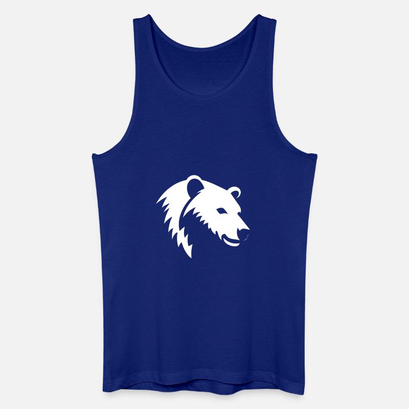 Bär Silhouette eines Eisbärkopfes - Männer Bio Tank Top - Königsblau