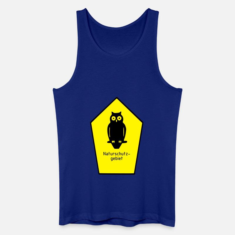 Schild Naturschutzgebiet / Eule - Männer Bio Tank Top - Königsblau