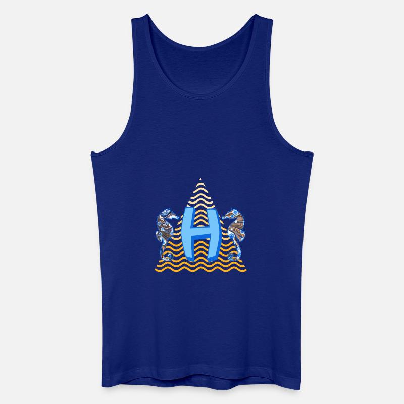 seepferdchen e 262 h - Männer Bio Tank Top - Königsblau
