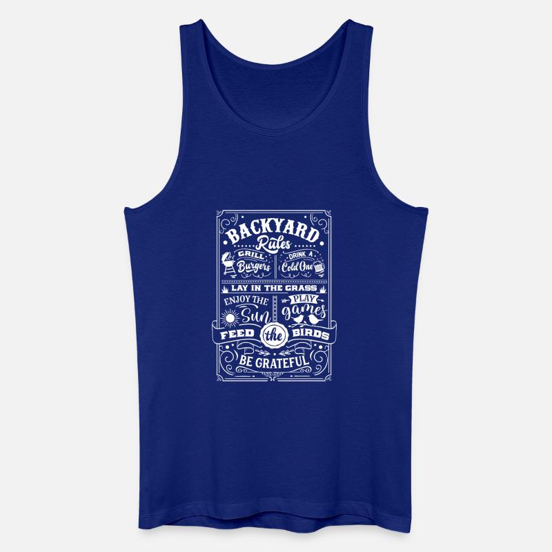 Backyard rules - Männer Bio Tank Top - Königsblau