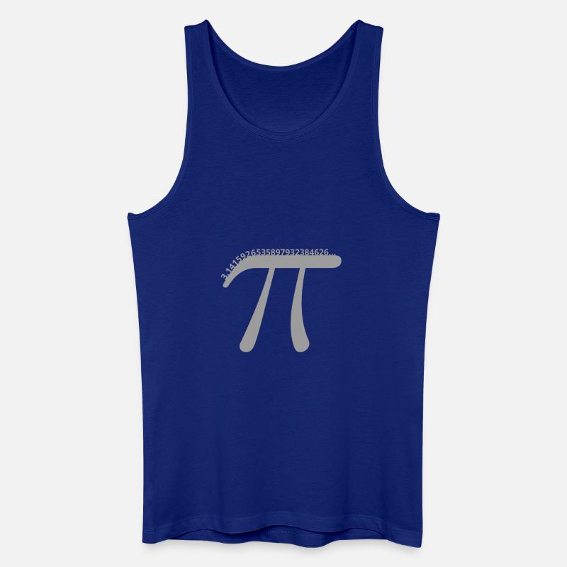 Pi (grau) mit 3,14159... - Männer Bio Tank Top - Königsblau
