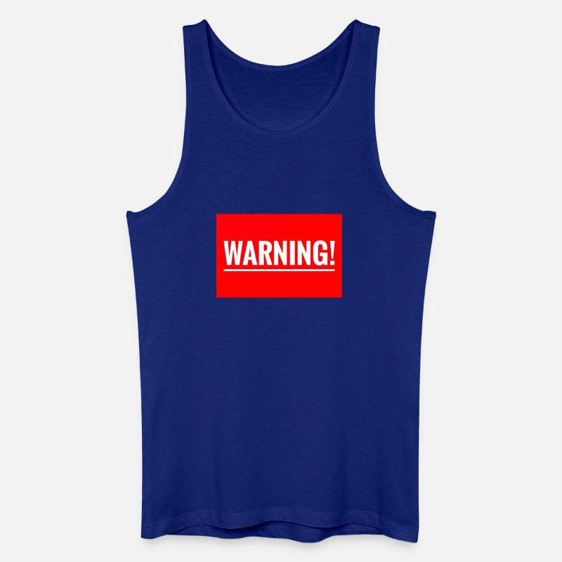 Warnung Flexibles Stickdesign - Männer Bio Tank Top - Königsblau